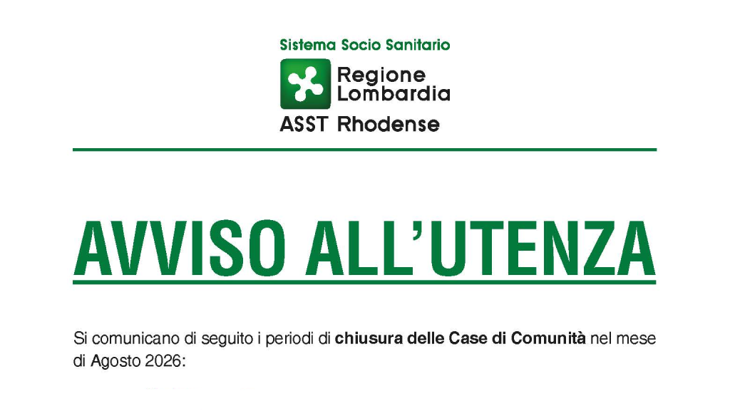 ASST Rhodense attiva Cold Spot per fronteggiare l’emergenza caldo